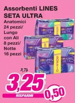 Prix Quality Assorbenti LINES SETA ULTRA offerta
