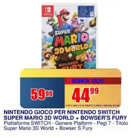 Trony Nintendo gioco per nintendo switch super mario 3d world + bowser's fury offerta
