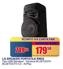 Trony LG SPEAKER PORTATILE RNC5 offerta