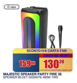 Trony MAJESTIC SPEAKER PARTY FIRE 38 offerta