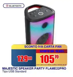 Trony MAJESTIC SPEAKER PARTY FLAME22PRO offerta