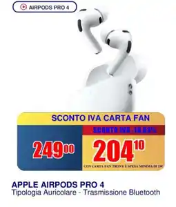 Trony APPLE AIRPODS PRO 4 offerta