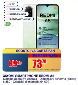 Trony XIAOMI SMARTPHONE REDMI A5 offerta