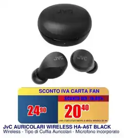 Trony JvC AURICOLARI WIRELESS HA-A6T BLACK offerta