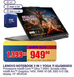 Trony LENOVO NOTEBOOK 2 IN 1 YOGA 7I 83JQ005EIX offerta