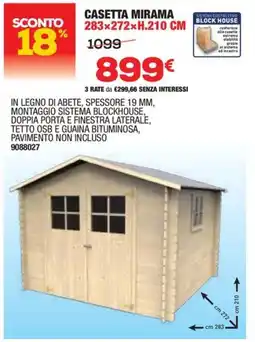 Bricofer Casetta mirama offerta