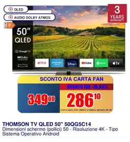 Trony THOMSON TV QLED 50" 50QG5C14 offerta