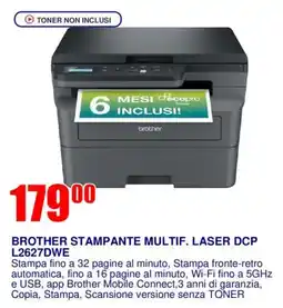 Trony BROTHER STAMPANTE MULTIF. LASER DCP L2627DWE offerta