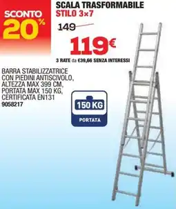 Bricofer Scala trasformabile stilo 3x7 offerta