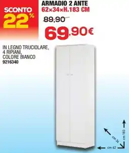 Bricofer Armadio 2 ante offerta