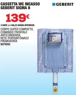 Bricofer Cassetta wc incasso geberit sigma 8 offerta