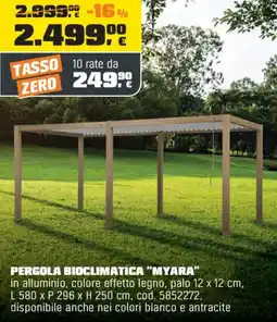 OBI Pergola bioclimatica "myara" offerta
