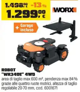 OBI WORX Robot "WR340E" 4WD offerta