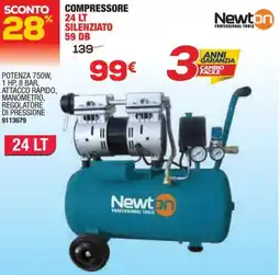 Bricofer Newton compressore silenziato 59 db offerta