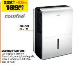 OBI Comfee deumidificatore offerta