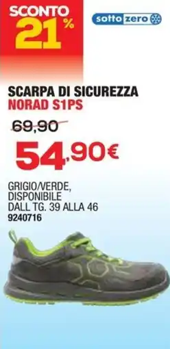 Bricofer Scarpa di sicurezza norad S1PS offerta