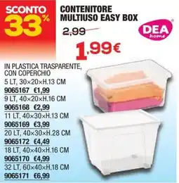 Bricofer Dea contenitore multiuso easy box offerta