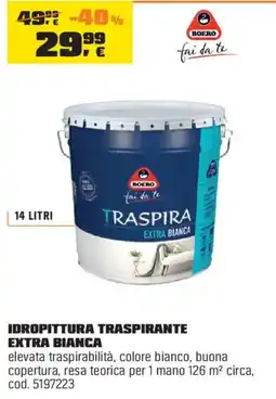 OBI BOERO Idropittura traspirante extra bianca offerta