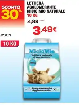 Bricofer Lettiera agglomerante micio mio naturale offerta