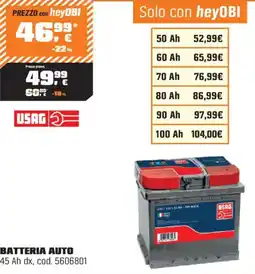 OBI USAG Batteria auto offerta