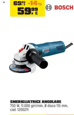 OBI Bosch smerigliatrice angolare offerta