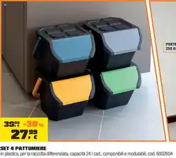 OBI Set 4 pattumiere offerta