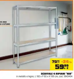 OBI Scaffale 4 ripiani "rio" offerta