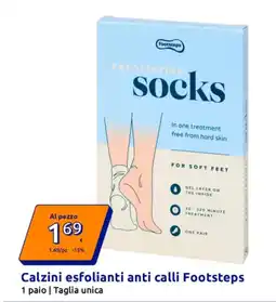 Action Calzini esfolianti anti calli Footsteps offerta