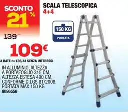 Bricofer Scala telescopica 4+4 offerta