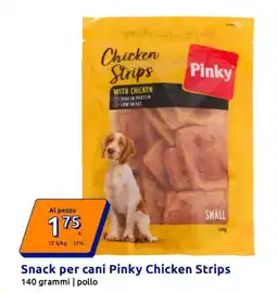 Action Snack per cani Pinky Chicken Strips offerta