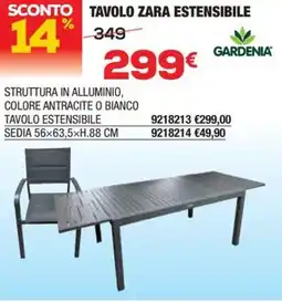 Bricofer Gardenia tavolo zara estensibile offerta