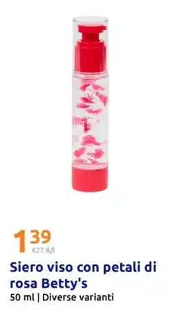 Action Siero viso con petali di rosa Betty's offerta