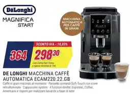 Trony DE LONGHI MACCHINA CAFFÈ AUTOMATICA ECAM 220.22.GB offerta
