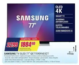 Trony SAMSUNG TV OLED 77" QE77S90FAEXZT offerta