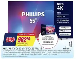 Trony PHILIPS TV OLED 55" 550LED770/12 offerta