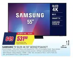 Trony SAMSUNG TV QLED 4K 55" QE55Q7F5AUXZT offerta