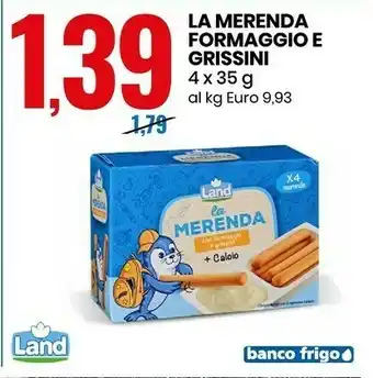 Eurospin La merenda formaggio e grissini offerta