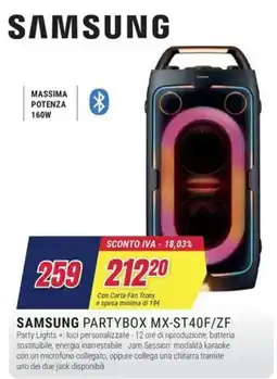 Trony SAMSUNG PARTYBOX MX-ST40F/ZF offerta