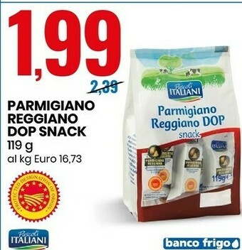 Eurospin Parmigiano reggiano dop snack 119 g offerta