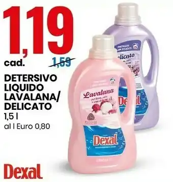 Eurospin Detersivo liquido lavalana/ delicato offerta