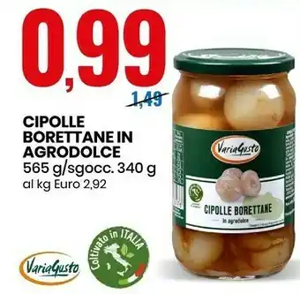 Cipolle borettane in agrodolce 565 g