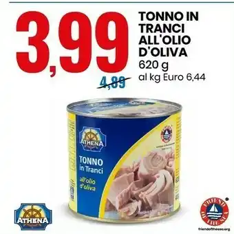 Eurospin Tonno in tranci all'olio di oliva 620 g(ml) offerta