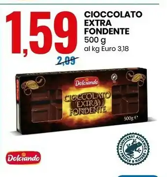Eurospin Cioccolato extra fondente 500 g(ml) offerta