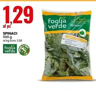 Eurospin Le pronte da cuocere spinaci 500 g(ml) offerta