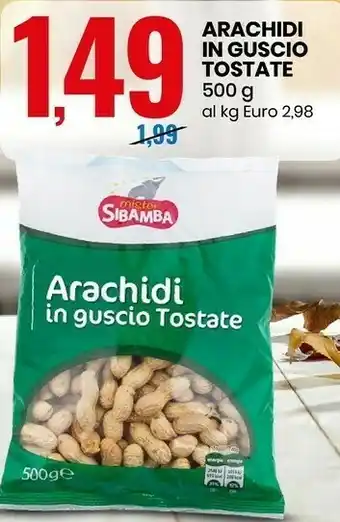 Eurospin Arachidi in guscio tostate offerta