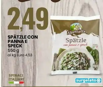 Eurospin Spàtzle con panna e speck offerta