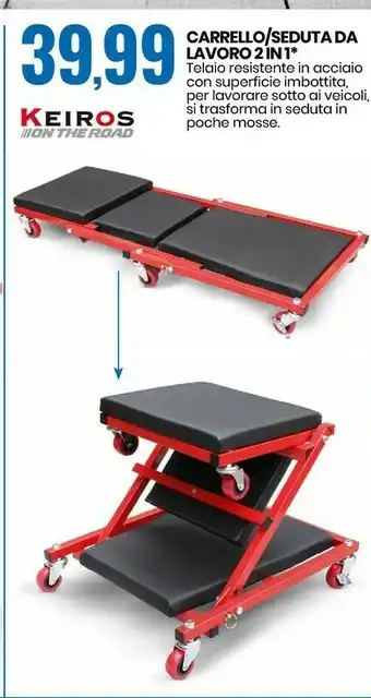 Eurospin Carrello/seduta da lavoro 2 in 1 offerta