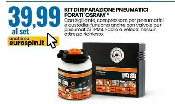 Kit di riparazione pneumatici forati