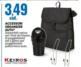 Eurospin Keiros accessori organizer auto offerta