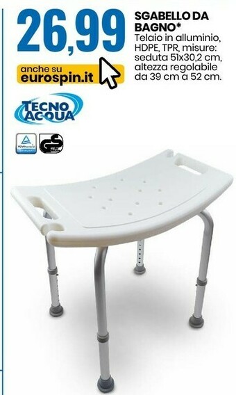 Eurospin Sgabello da bagno offerta